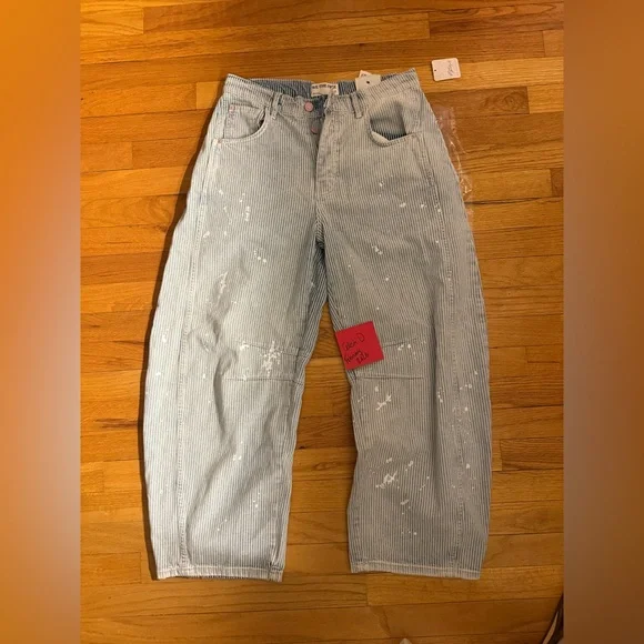 NWT- Free People- We the Free- good luck barrel railroad stripe - Picture 1 of 5